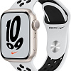 Умные часы Apple Watch Nike Series 7 41 мм (сияющая звезда/чистая платина,черный)