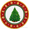 Набор десертных тарелок Elan Gallery Новогодняя елка 420678 (узор New Bone China)