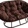 Садовый диван M-Group Мамасан 12100205 (коричневый/коричневая подушка)