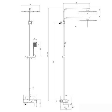 Душевая система Lemark Unit LM4562C