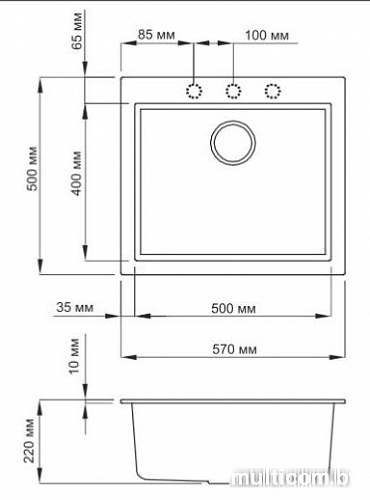 Кухонная мойка Omoikiri Bosen 57-SA (4993147)