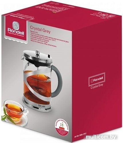 Заварочный чайник Rondell Crystal Grey RDS-1061