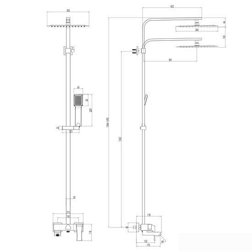 Душевая система Lemark Unit LM4562C