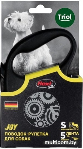Поводок-рулетка Triol Flexi Joy Motor S 11101013 (черный/серый)