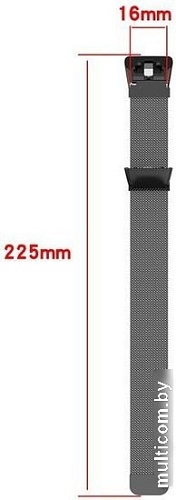 Браслет Rumi Milanese loop металлический для Huawei Band 6 / Honor Band 6 (серый)