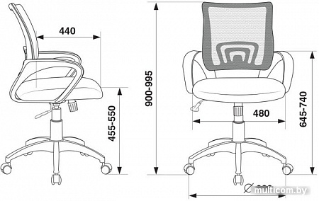 Кресло Бюрократ CH-W695N (салатовый)