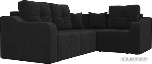 Угловой диван Mebelico Кембридж угловой 108817 (правый, велюр, черный)