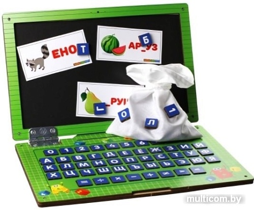 Развивающая игра WoodLand Toys Ноутбук Школа 139105