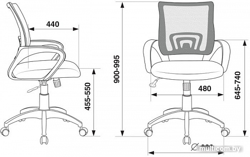 Кресло Бюрократ CH-W695N (салатовый)