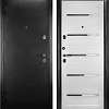 Металлическая дверь Guard Царга MG60 97х205 левая (черное серебро/белый ясень)