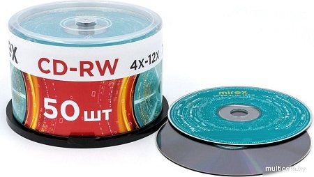 CD-RW диск Mirex 700Mb 12х UL121002A8B (50 шт.)