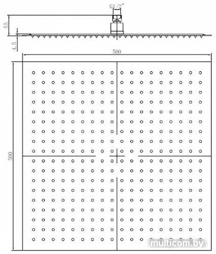 Верхний душ RGW SP-82 50x50 см
