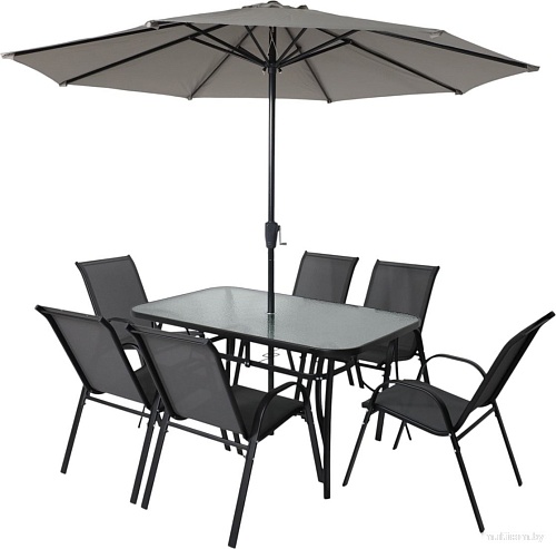 Набор садовой мебели AksHome Sunbeam (серый/черный)