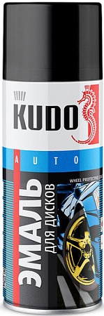 Автомобильная краска Kudo Эмаль для дисков KU-5203 520мл (черный)