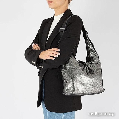 Женская сумка Poshete 857-6356-W009-DSV (серебристый)
