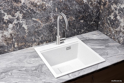 Кухонная мойка Marblan Comfort 50 (серый, с сифоном)