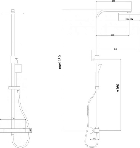 Душевая система Abber Daheim AF8260GL (золото матовое)
