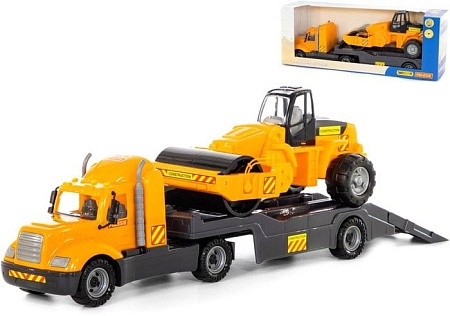 Полесье Майк автомобиль-трейлер + дорожный каток 55712