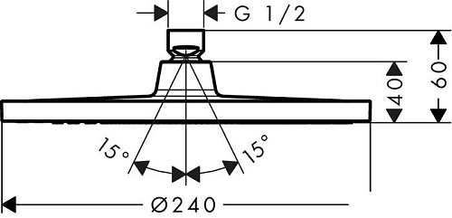 Верхний душ Hansgrohe Crometta S 240 1jet [26723000]