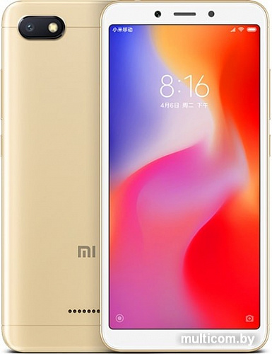 Смартфон Xiaomi Redmi 6A 2GB/32GB международная версия (золотистый)