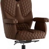 Кресло Kulik System Diamond Desing (экокожа, коричневый с подголовником)