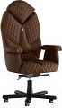 Кресло Kulik System Diamond Desing (экокожа, коричневый с подголовником)