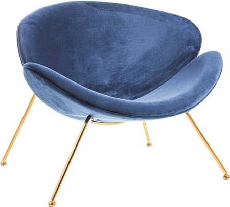 Интерьерное кресло Signal Major Velvet Bluvel 78 (темно-синий/золотистый)