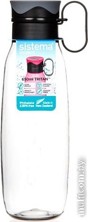 Бутылка для воды Sistema 665 (черный)