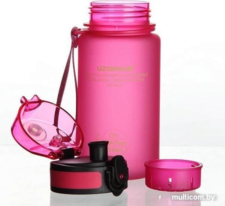 Бутылка UZSpace Colorful Frosted 3034 розовый