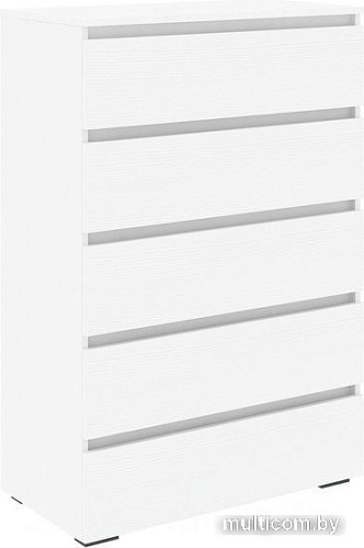 Комод Кортекс-мебель Бари 80 5ш (белый/белый/белый)