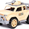 Игрушечный транспорт Полесье Пикап военный-сафари Легионер-мини с пулеметом 84347 (бежевый)