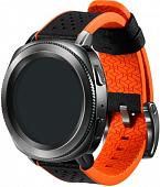 Ремешок Samsung Braloba Hybrid для Galaxy Watch 42mm/Gear Sport (черный/оранж.)