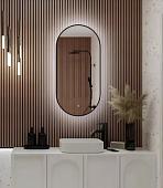 Зеркало с подсветкой eMZe 43x88 LED.UV.43.88.CHE (черный с УФ-окантовкой и подсветкой)