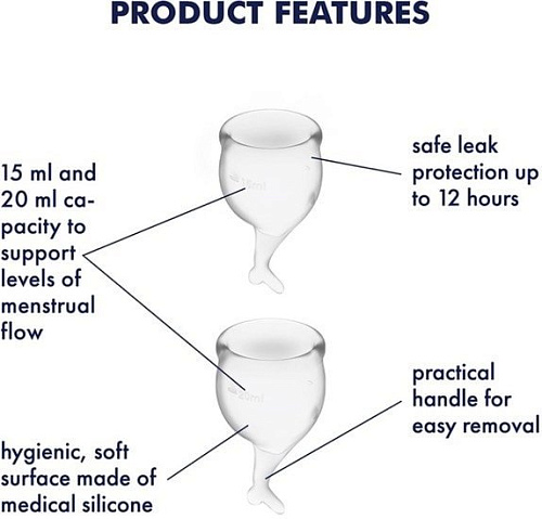 Менструальная чаша Satisfyer Feel Secure (прозрачный)