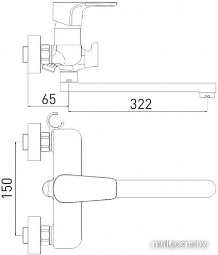 Смеситель Gross Aqua Evo 7121297C-35L(F)