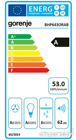 Кухонная вытяжка Gorenje BHP643ORAB
