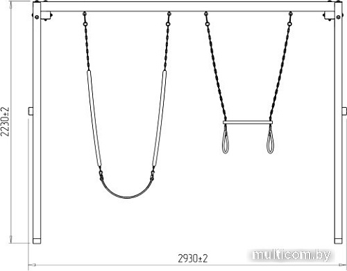 Стационарные качели Красная звезда Р911-25
