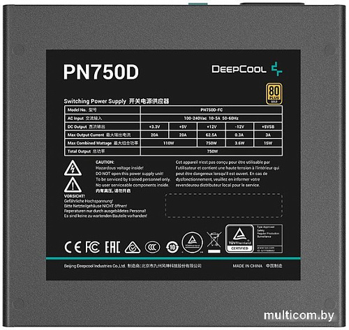 Блок питания DeepCool PN750D