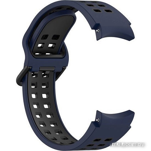 Ремешок Rumi Extreme силиконовый для Samsung Galaxy Watch4/5 (20 мм, темно-синий/черный)