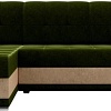 Угловой диван Mebelico Честер 61114 (левый, вельвет, зеленый/бежевый)