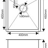 Кухонная мойка Melana ProfLine D4545H (сатин, глубина чаши 22 см, сталь 1.2 мм)
