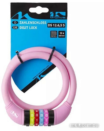 Велозамок M-Wave DS 12.6.5 S (розовый)