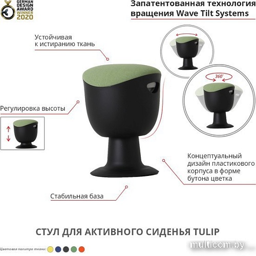 Офисный стул Chair Meister Tulip (черный пластик, зеленый)