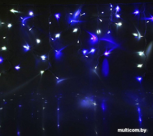 Бахрома Luazon Led-160 (3x0.6 м, белый/синий) [1080183]