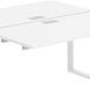 Стол Norden Приставка 280x143.8x75 AG.125.WH.L.72.WH (белый/серебристый/белый)