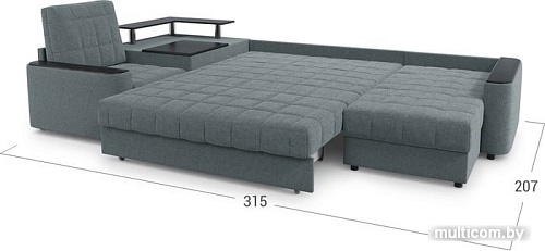 Угловой диван Moon Trade Даллас 018 003611 (левый, серый)