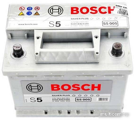 Автомобильный аккумулятор Bosch S5 005 (563400061) 63 А/ч