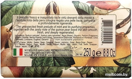 Nesti Dante Мыло твердое Mint & Quince Pear 250 г