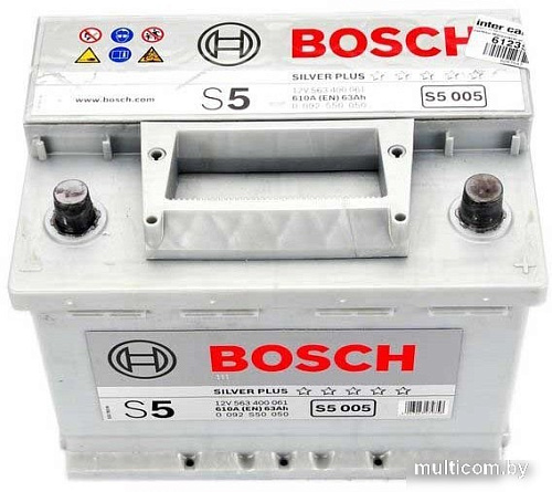 Автомобильный аккумулятор Bosch S5 005 (563400061) 63 А/ч