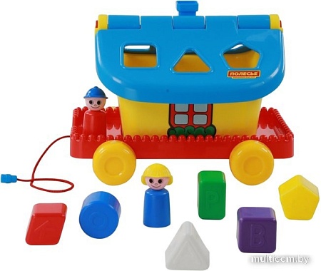 Сортер Полесье Садовый домик на колесиках (в сеточке)